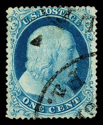 1861, 1¢ blue, type I (Scott 18), attractive stamp with bright color ...