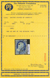 1861, 1¢ blue, type I (Scott 18), attractive stamp with bright color ...