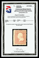 1867, 3¢ rose, D. grill (Scott 85), unused without gum, with subdued ...