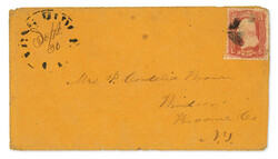 1867, 3¢ rose, D. grill (Scott 85), boldly colored and grilled ...