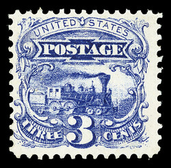1869, 3¢ ultramarine (Scott 114), o.g., never hinged, Post Office ...