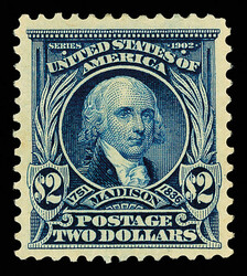 1903, $2 dark blue (Scott 312), o.g., very lightly hinged at top ...