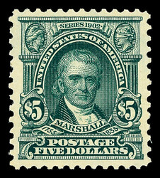 1903, $5 dark green (Scott 313), o.g., barest trace of hinge, a ...