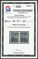 1908, 5¢ blue, imperf. (Scott 315), horizontal pair, pristine o.g., ...