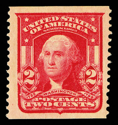 1906, 2¢ carmine, type I, International Vending Co. perfs (Scott ...