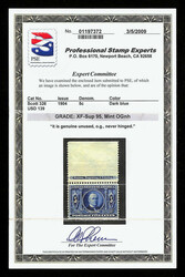 1904, 5¢ Louisiana Purchase (Scott 326), single with imprint, ...