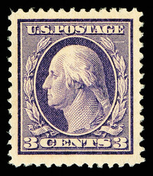 1908, 3¢ deep violet, type I, D.L. watermark (Scott 333), o.g., ...