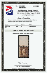 1908, 4¢ orange brown, D.L. watermark (Scott 334), full wide top ...