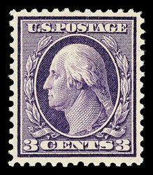 1908, 3 deep violet, type I, D.L. watermark, on thick grayish paper ...