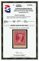 1909, 2¢ Lincoln Centenary, bluish paper (Scott 369), bottom margin ...