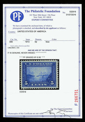 1913, 5¢ Panama-Pacific, perf. 12 (Scott 399), sharp detail, o.g., ...