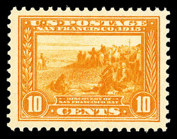 1913, 10¢ Panama-Pacific, perf. 12, orange yellow (Scott 400), o.g., ...
