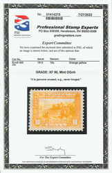 1913, 10¢ Panama-Pacific, perf. 12, orange yellow (Scott 400), o.g., ...