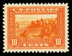 1913, 10¢ Panama-Pacific, perf. 12, orange (Scott 400A), o.g., never ...