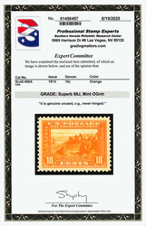 1913, 10¢ Panama-Pacific, perf. 12, orange (Scott 400A), o.g., never ...