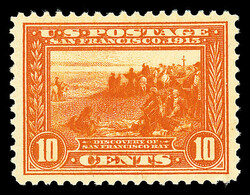 1913, 10¢ Panama-Pacific, perf. 12, orange (Scott 400A), o.g., never ...