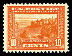 1913, 10¢ Panama-Pacific, perf. 12, orange (Scott 400A), o.g., never ...