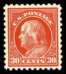 1914, 30¢ orange red, S.L. watermark, perf. 10 (Scott 439), o.g., ...