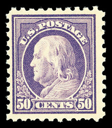 1915, 50¢ violet, S.L. watermark, perf. 10 (Scott 440), o.g., never ...