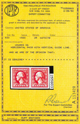 1918, 2¢ carmine, type V, offset printing, imperf. (Scott 533), ...