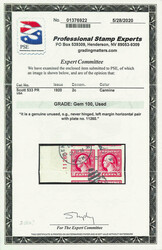 1918, 2¢ carmine, type V, offset printing, imperf. (Scott 533), ...