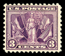 1919, 3¢ Victory, bright red violet (Scott 537a), o.g., previously ...