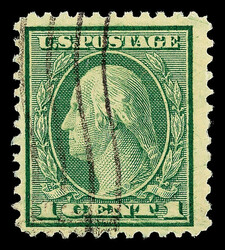 1923, 1¢ green, rotary press sheet waste, perf. 11 (Scott 544), a ...