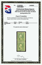 1923, 1¢ green, rotary press sheet waste, perf. 11 (Scott 544), a ...