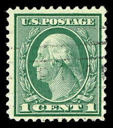 1923, 1¢ green, rotary press sheet waste, perf. 11 (Scott 544), ...