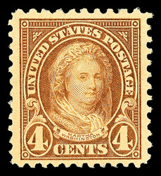 1923, 4¢ Martha Washington, perf. 10 at top, a mere 7 unused ...