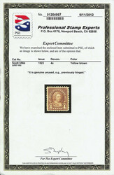 1923, 4¢ Martha Washington, perf. 10 at top, a mere 7 unused ...