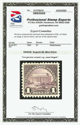 1923, $1 Lincoln Memorial (Scott 571), bold ink with deep contrast, o ...