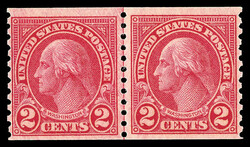 1929, 2¢ Washington, type II, rotary press coil, perf. 10 vertically ...
