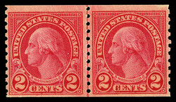 1929, 2¢ Washington, type II, rotary press coil, perf. 10 vertically ...