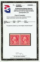 1929, 2¢ Washington, type II, rotary press coil, perf. 10 vertically ...