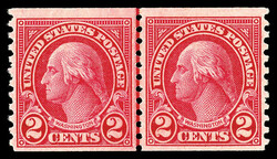 1923, 2¢ Washington, type I, carmine lake color error, rotary press ...
