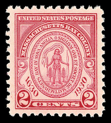 1930, 2¢ Massachusetts Bay Colony (Scott 682), o.g., never hinged, ...