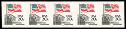 1981, 20¢ Flag over Supreme Court, horizontal coil, imperforate, ...