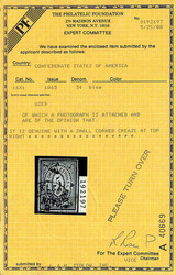 Charleston, S.C., 1861, 5¢ blue (Scott 16X1), partial "Charleston ...