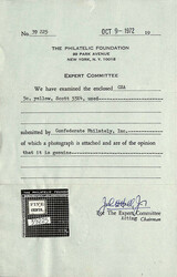 Macon, Ga., 1861, 5¢ black on yellow (Scott 53X4), light cancel, ...