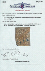 Nashville, Tenn., 1861, 5¢ gray, 5¢ violet brown (Scott 61X4, 61X5) ...