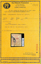 Petersburg, Va., 1861, 5¢ red (Scott 65X1), blue Petersburg VA ...
