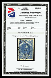 1861, 10¢ dark blue, Paterson printing (Scott 2b), wonderfully fresh ...