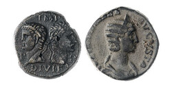 Roman Provincial. Gaul. Augustus (27 BC-14 AD) with Agrippa. AE As. ...