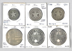 Cuba. Group of Silver Crowns and Minors., Includes: Pesos, 1932, 1933 ...