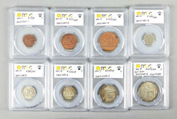 Ireland. Saorstat (Free State). PCGS-graded 1928 Proof Set., Farthing ...