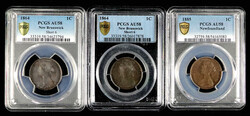 New Brunswick and Newfoundland. Trio of PCGS-graded Large Cents., New ...