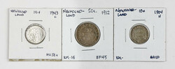 Newfoundland. Edward VII-George VI. Silver 10 and 20 Cents Lot, ...