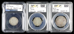 Newfoundland. Victoria (1837-1901). Trio of encapsulated Silver ...