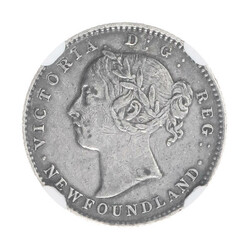 Newfoundland. Victoria (1837-1901). Silver 10 Cents, 1888 (KM-3) NGC ...